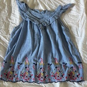 GAP Striped Blue Kids Blouse with Embroidery